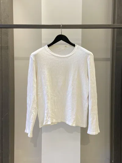 Pre-owned Helmut Lang 1998 White Ribbed Sweater