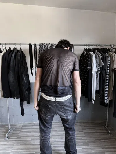 Pre-owned Helmut Lang 2000's Mesh Tee In Black