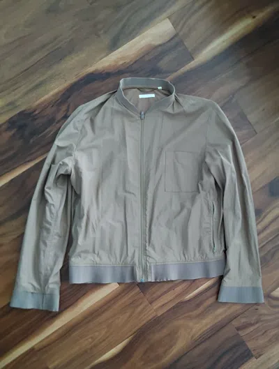 Pre-owned Helmut Lang 2000s Bondage Light Bomber Windbreaker In Sand