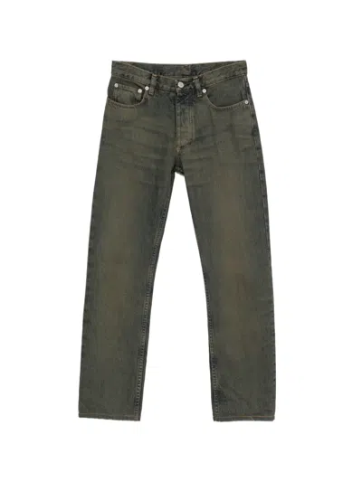 Pre-owned Helmut Lang 2000s Straight-leg Jeans In Green