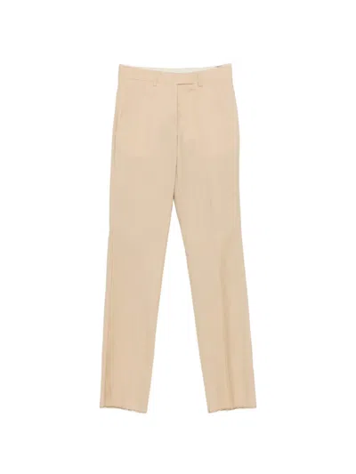 Pre-owned Helmut Lang 2000s Straight-leg Trousers In 中性色