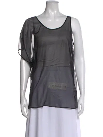 Pre-owned Helmut Lang 2010's Silk Top In Black