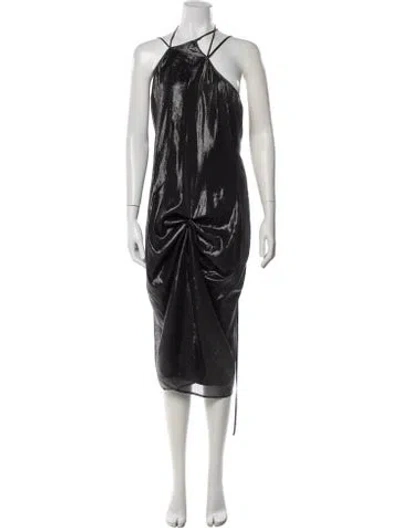Pre-owned Helmut Lang 2018 Midi Length Dress In Black