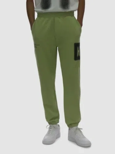 Pre-owned Helmut Lang $295  Men's Green Blurred Logo Joggers Pants Size L