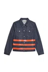 Helmut Lang Zip Trucker Jacket In Raw Indigo