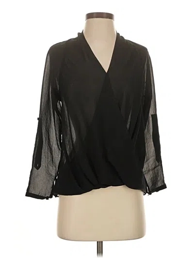 Pre-owned Helmut Lang 3/4 Sleeve Blouse In Black