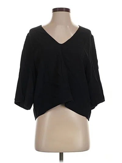 Pre-owned Helmut Lang 3/4 Sleeve Blouse In Black