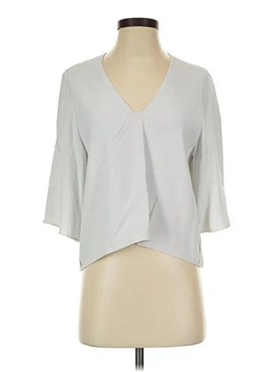 Pre-owned Helmut Lang 3/4 Sleeve Blouse In Gray