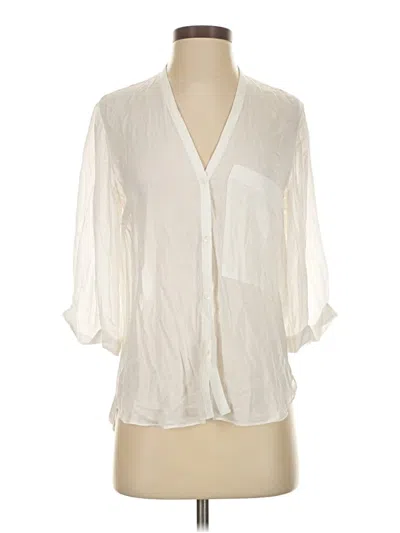 Pre-owned Helmut Lang 3/4 Sleeve Blouse In White