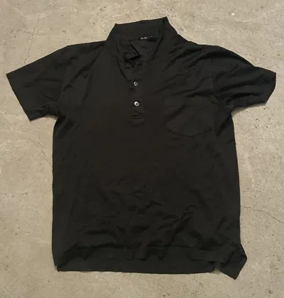 Pre-owned Helmut Lang 90's Single Pocket Polo Shirt In Blue