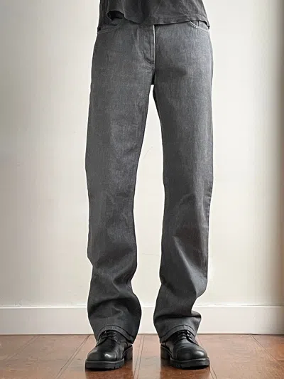 Pre-owned Helmut Lang 90's Straight Fit Raw Denim Jeans In Grey