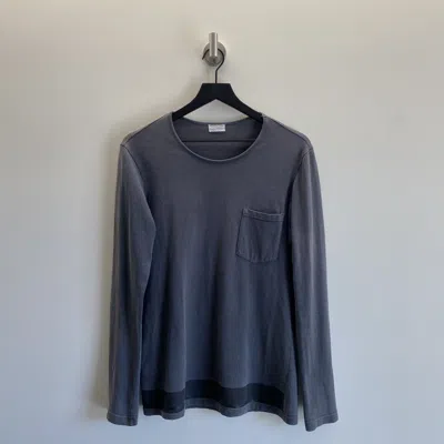 Pre-owned Helmut Lang 97ss Rubber Print Long Sleeve T-shirt In Gray