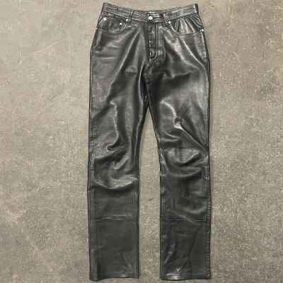 Pre-owned Helmut Lang 99 Leather Pants Black
