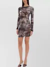 Helmut Lang Scribble Twisted Dress
