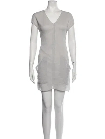 Pre-owned Helmut Lang Acetate Mini Dress In White