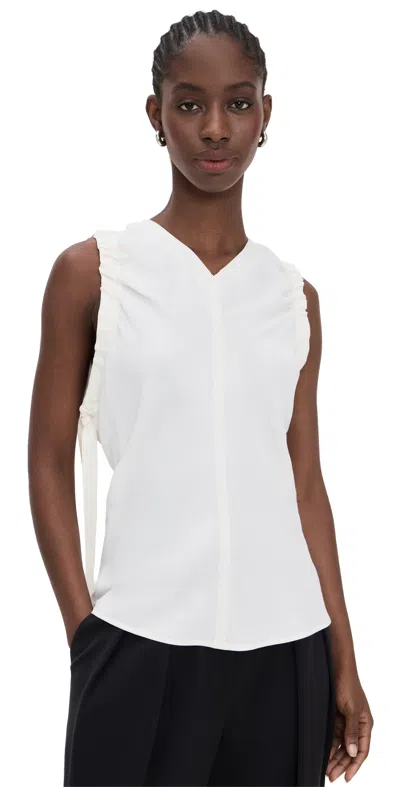 Helmut Lang Ah Ruched Top Ivory In White