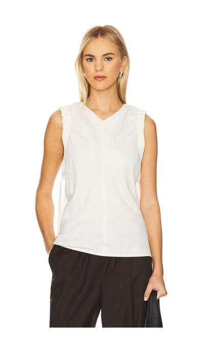 Helmut Lang Ah Ruched Top In White