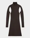 Helmut Lang Air Turtleneck Dress In Espresso