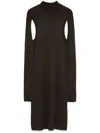 Helmut Lang Air Turtleneck Dress In Brown