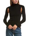Helmut Lang Air Turtleneck Top In Black