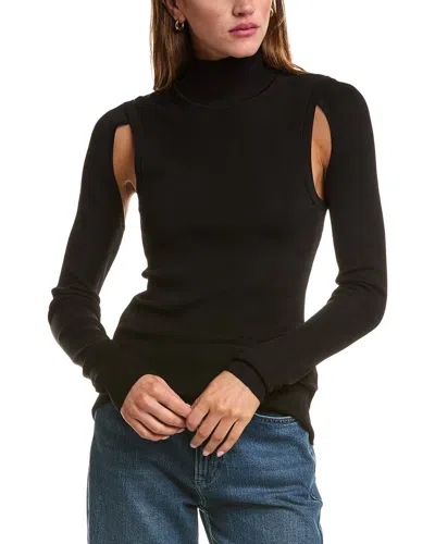 Helmut Lang Air Turtleneck Top In Black