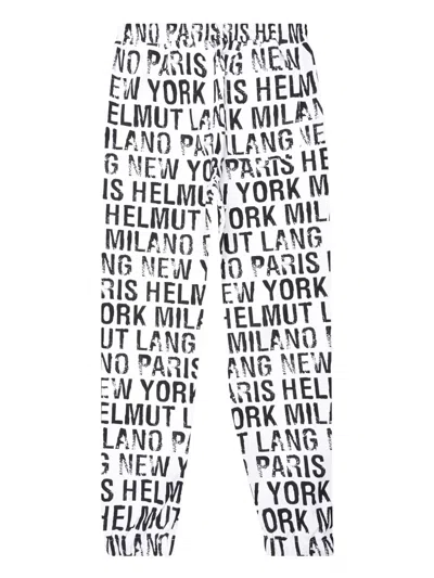 Helmut Lang All-over Logo-print Track Pants In White