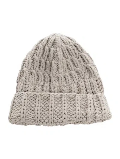 Pre-owned Helmut Lang Alpaca Blend Knit Beanie In Grey