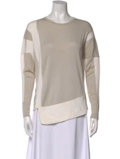 Pre-owned Helmut Lang Alpaca Colorblock Pattern Sweater In Neutral