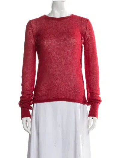 Pre-owned Helmut Lang Alpaca Crew Neck Sweater In Red