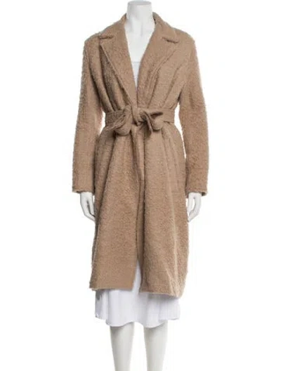 Pre-owned Helmut Lang Alpaca Fur Coat In Brown