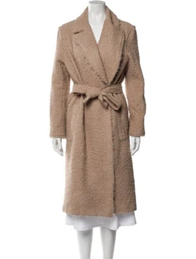 Pre-owned Helmut Lang Alpaca Fur Coat In Brown