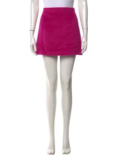 Pre-owned Helmut Lang Alpaca Mini Skirt In Pink