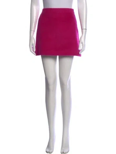 Pre-owned Helmut Lang Alpaca Mini Skirt In Pink