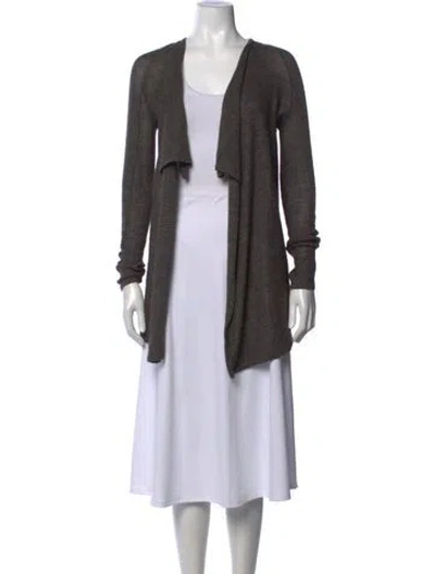 Pre-owned Helmut Lang Alpaca Open Front Sweater In Gray