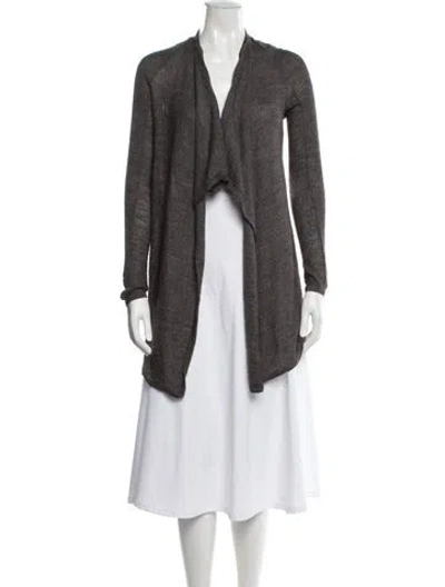 Pre-owned Helmut Lang Alpaca Open Front Sweater In Grey