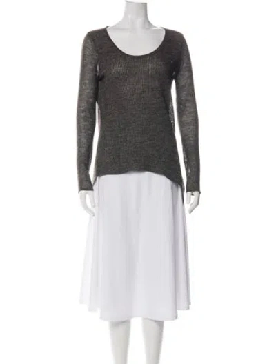 Pre-owned Helmut Lang Alpaca Scoop Neck Sweater In Brown