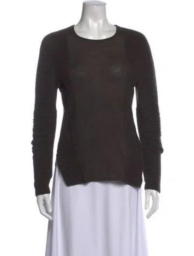 Pre-owned Helmut Lang Alpaca Scoop Neck Sweater In Brown