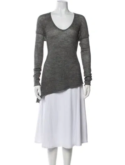 Pre-owned Helmut Lang Alpaca Scoop Neck Sweater In Gray