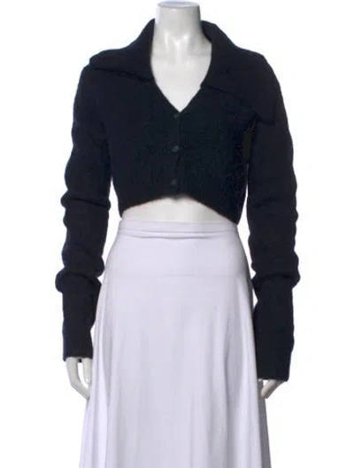Pre-owned Helmut Lang Alpaca V-neck Sweater In Black