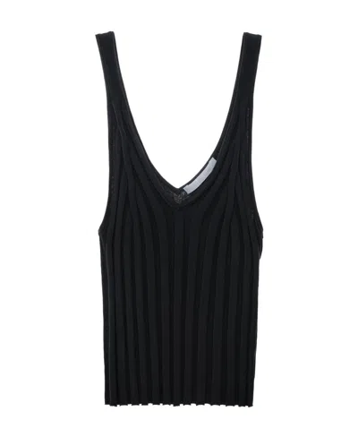 Helmut Lang Angela Knit Tank Top In Black