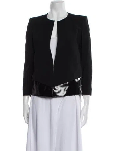 Pre-owned Helmut Lang Angora Evening Jacket In Black