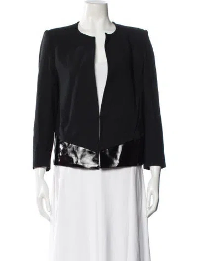 Pre-owned Helmut Lang Angora Evening Jacket In Black