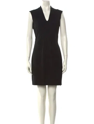 Pre-owned Helmut Lang Angora Mini Dress In Black