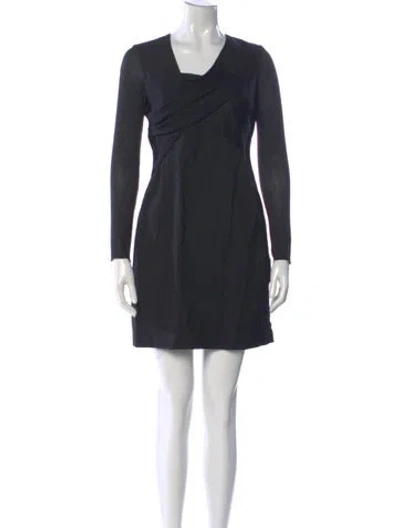 Pre-owned Helmut Lang Angora Mini Dress In Black