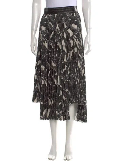 Pre-owned Helmut Lang Animal Print Midi Length Skirt In Green