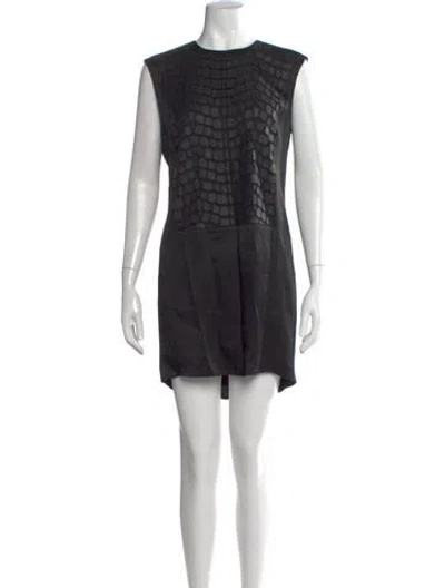 Pre-owned Helmut Lang Animal Print Mini Dress In Black