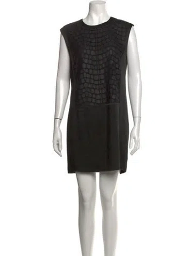 Pre-owned Helmut Lang Animal Print Mini Dress In Black