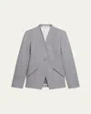 Helmut Lang Apex Sculpted Single Button Blazer In Gray