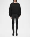 Helmut Lang Ribbed Wool-blend Jumper In Black