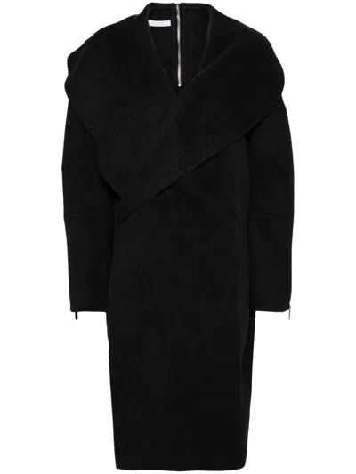 Helmut Lang Apex Cocoon Coat In Grey